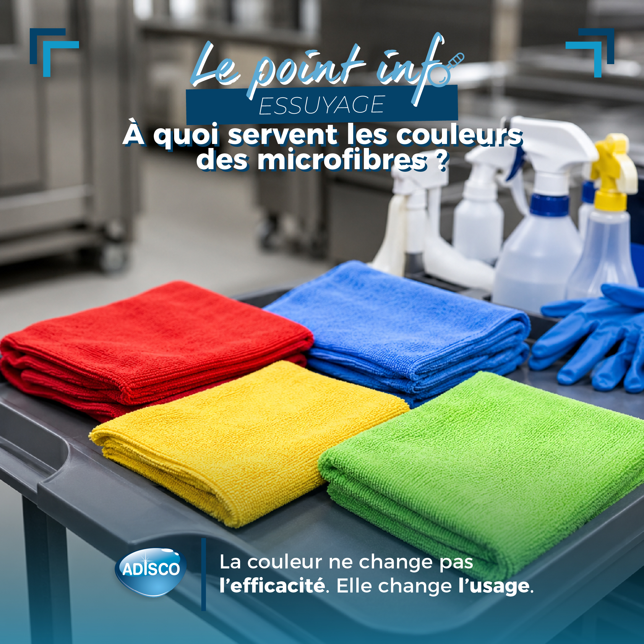 🟦 🟩 🟨 🟥 Une microfibre bleue nettoie-t-elle mieux qu'une rouge ? 