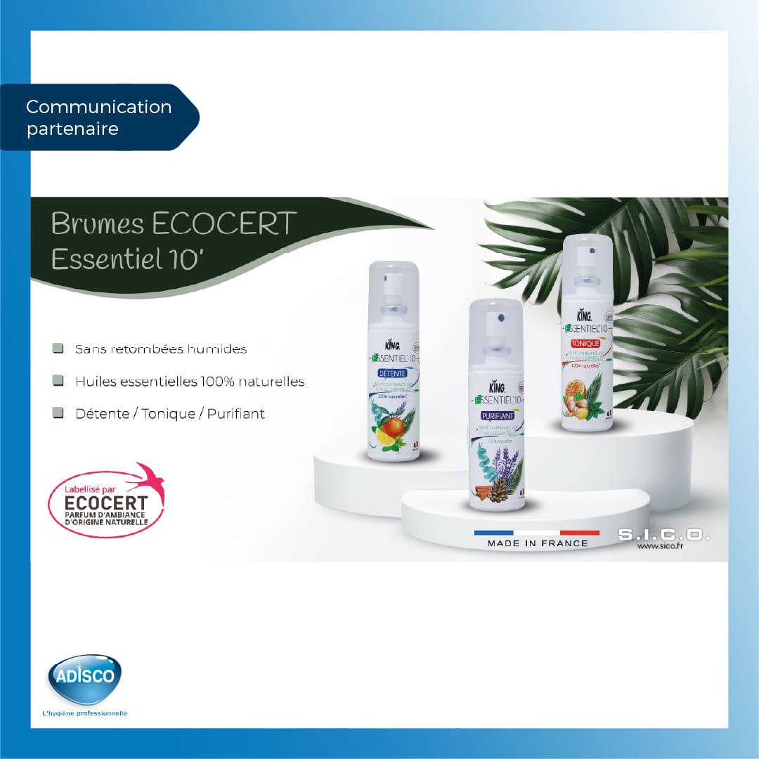 KING – Essentiel 10' : des brumes d’ambiance certifiées ECOCERT aux huiles essentielles 🌿