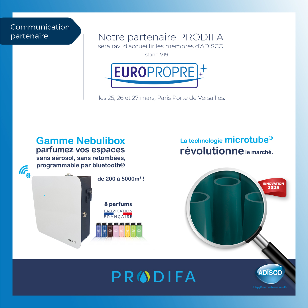 PRODIFA présentera ses innovations lors du salon Europropre