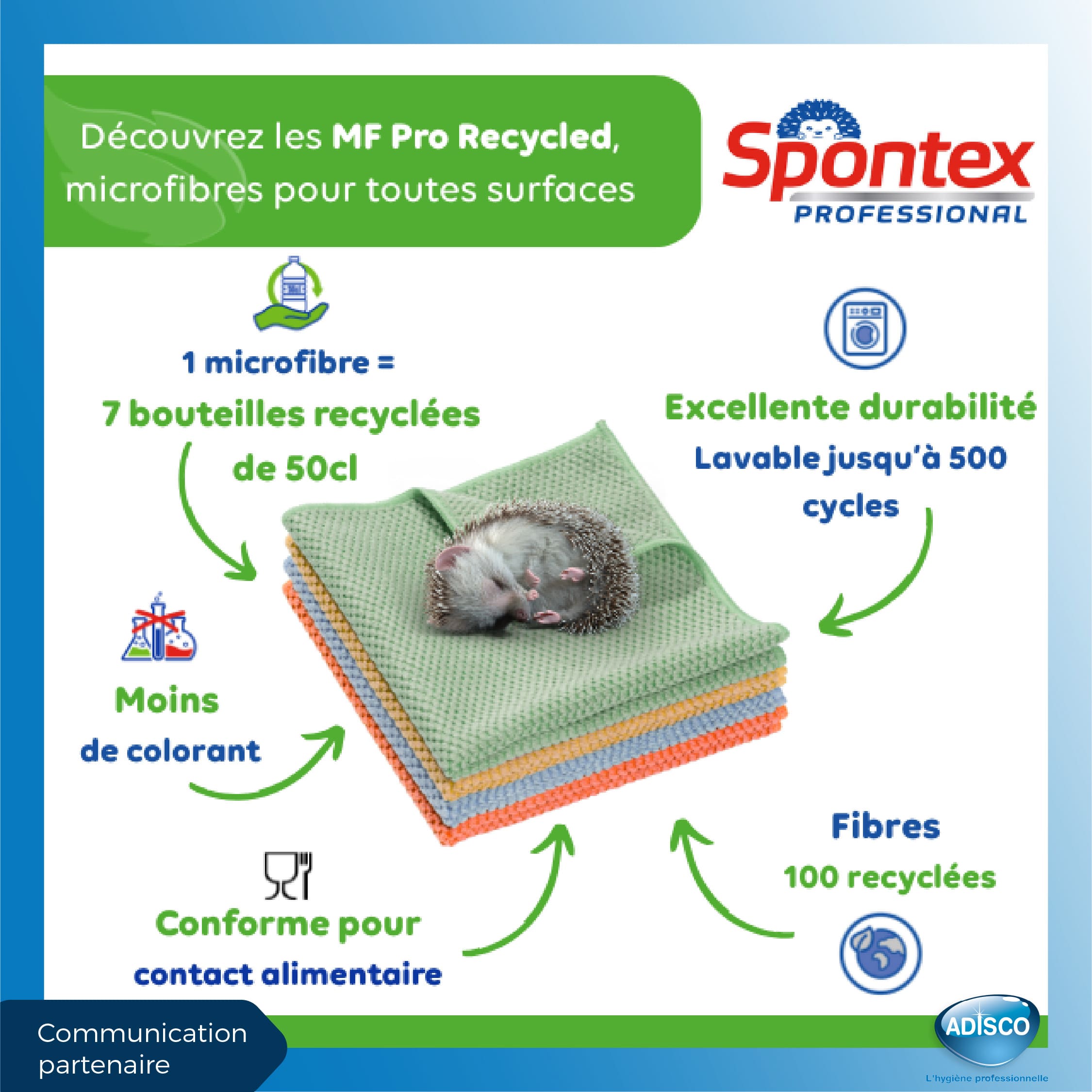 Découvrez notre microfibre recyclée Spontex ♻️ MF RECYCLED Pro  