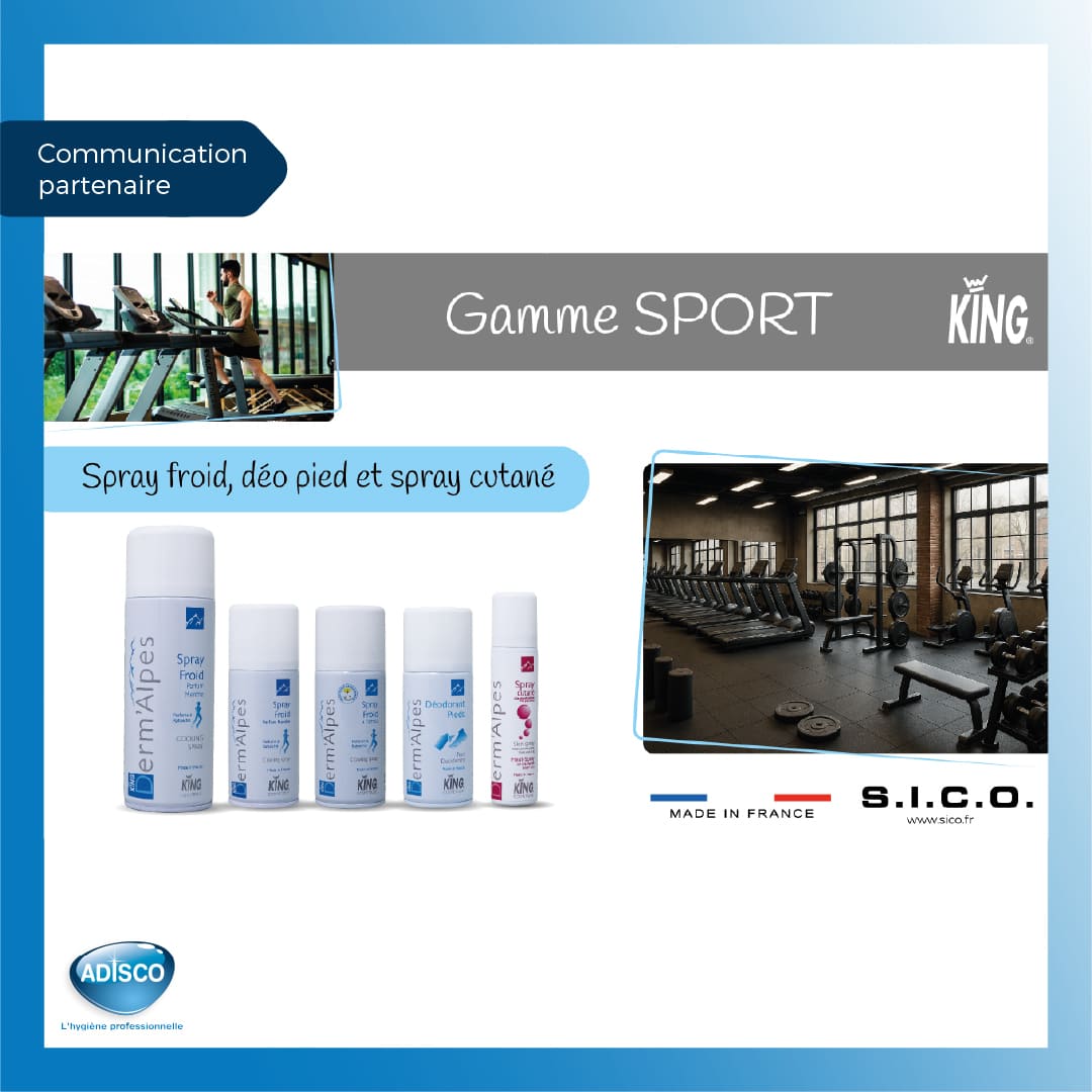 KING – Gamme SPORT : sprays froids, déo pied et spray cutané pour l’effort et après 💪
